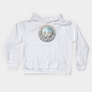 Soft Sleeping Moon Kids Hoodie